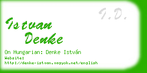 istvan denke business card
